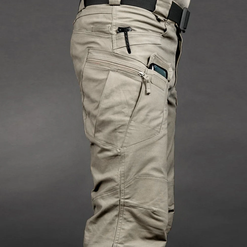 Men's Tactical Cargo Pants Overalls Cotton Loose Activity Long Work Sports Trousers Military Joggers Male Army Multi Pocket D30 | Мужская