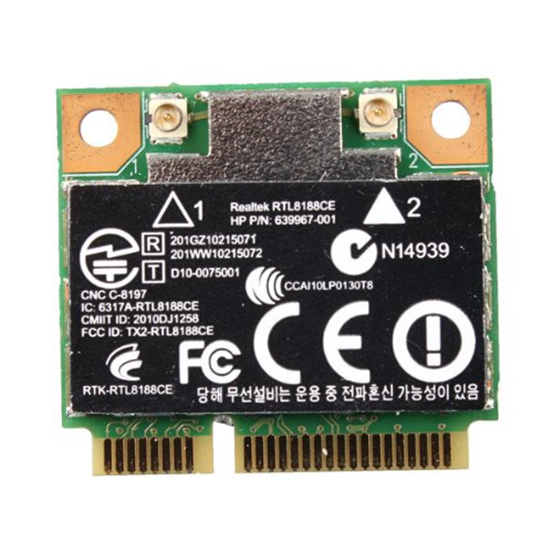 150 Мбит/с WiFi Mini PCI E сетевая карта для hp Realtek RTL8188CE wireless N 802 11 B/G/N 640926 001 639967 001|Сетевые