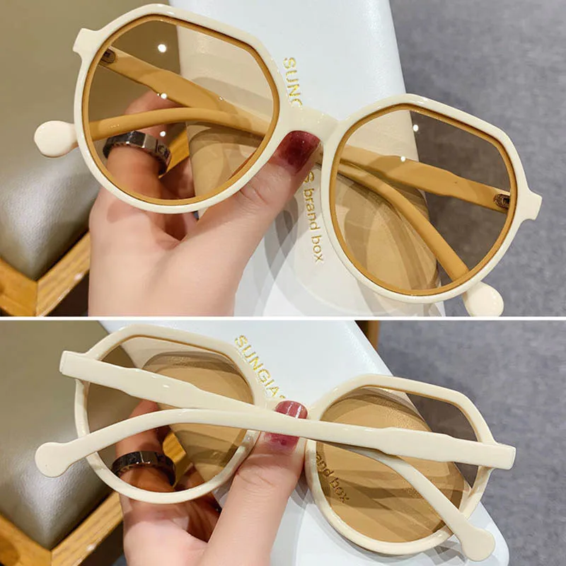 2021 Fashion Style All-match Trend Sunglasses Personalized Round Frame Sunglasses Ins Trend Candy Color Big Frame Sunglasses round sunglasses women