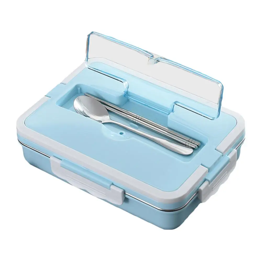 Microwavable Square Lunch Box For Kids Leakproof Food Container With Compartments BPA Free Lunchbox For Picnic School - Цвет: A