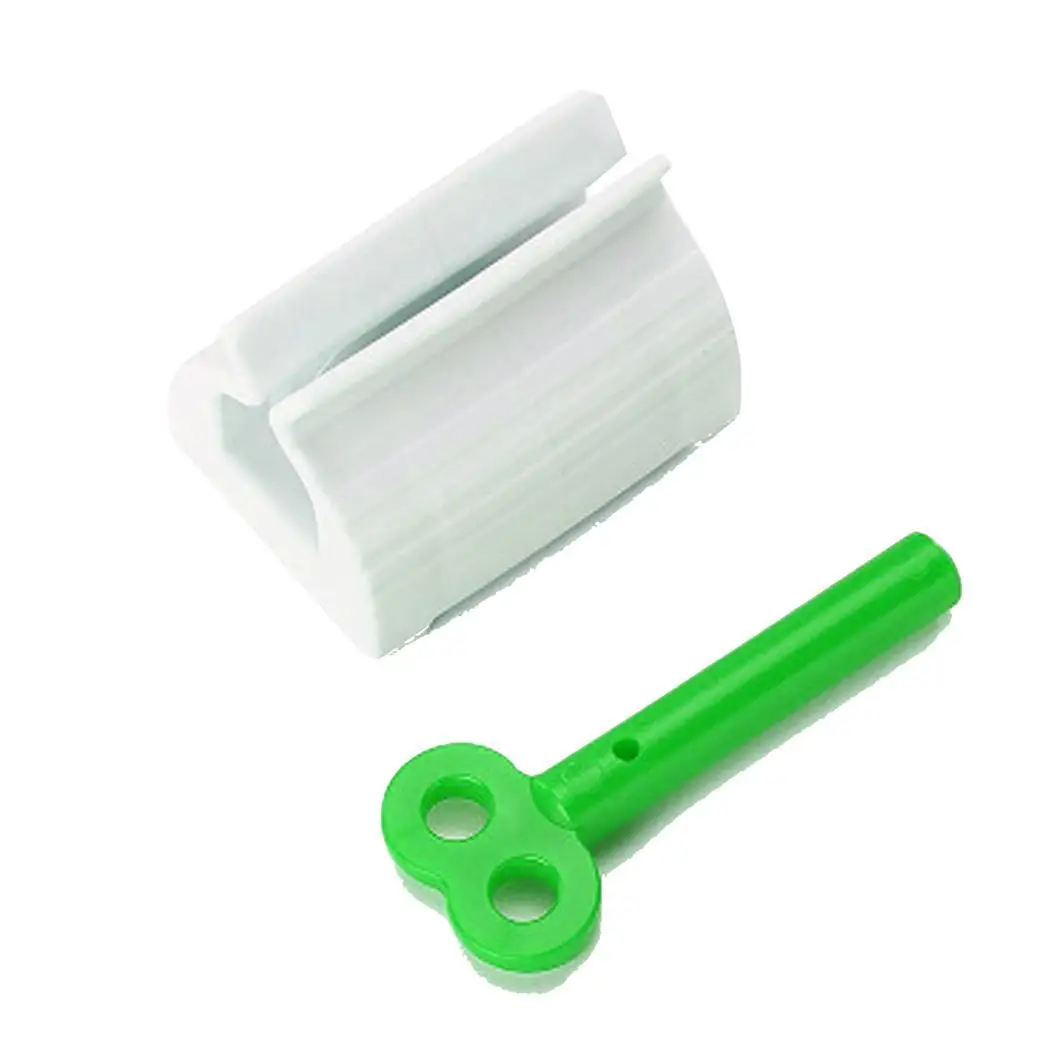 Convenient Toothpaste Dispenser Rolling Toothpaste Squeezer Bathroom Blue/Green/Red Stand Holder