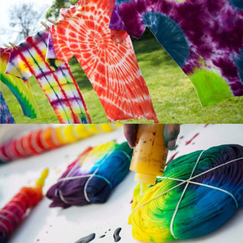 

12 Pcs Tulip One Step Tie Dye Kit Vibrant Fabric Textile Permanent Paint Colours
