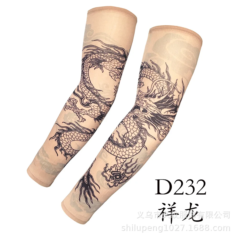 

Rose Skull College Style Sun-resistant Tattoo Oversleeve Tattoo Sleeves Big Flower Arm UV-Protection Arm Guard Sleeve