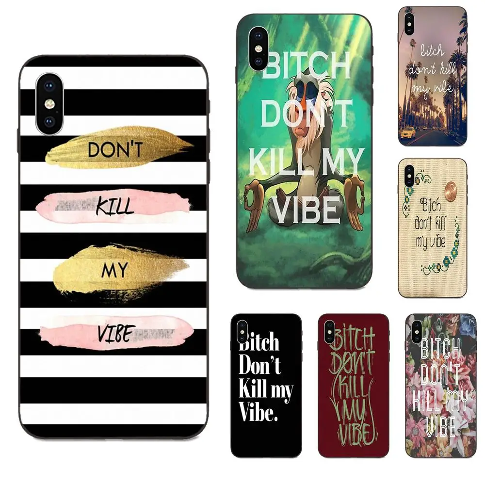 Простые чехлы для телефонов Apple IPhone X XS Max XR 4 4s 5 5S SE 6 6S 7 8 Plus Suck Dont Kill My Vibe