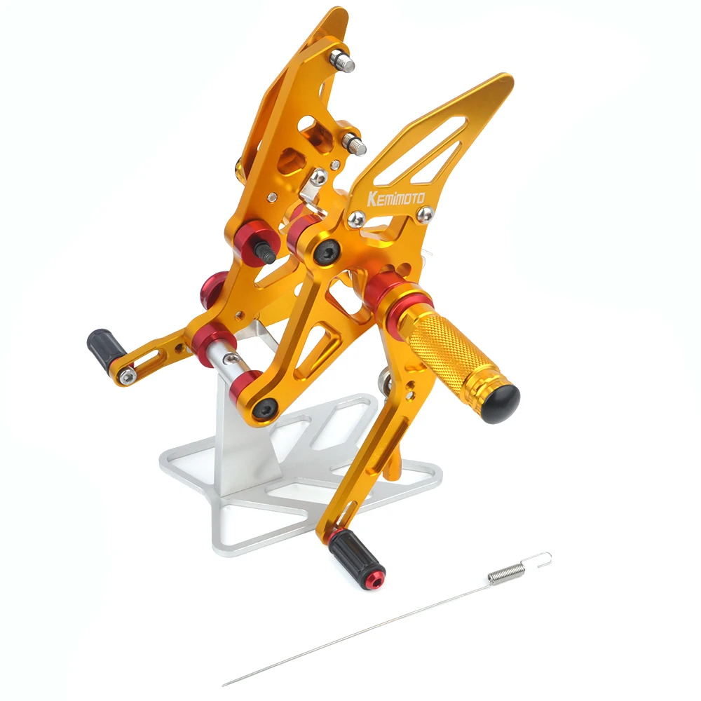 Для YAMAHA MT 07 KEMiMOTO регулируемый задний комплект с ЧПУ Rearsets подножка FZ07 MT07 для YAMAHA MT-07 FZ-07 FZ 07