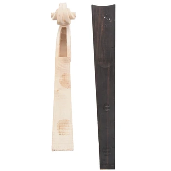 

4/4 Violin Parts High Quality Violin Neck Flame Maple Neck Carved Scroll Ebony Fingerboard Pure Handmade Violin Accessories