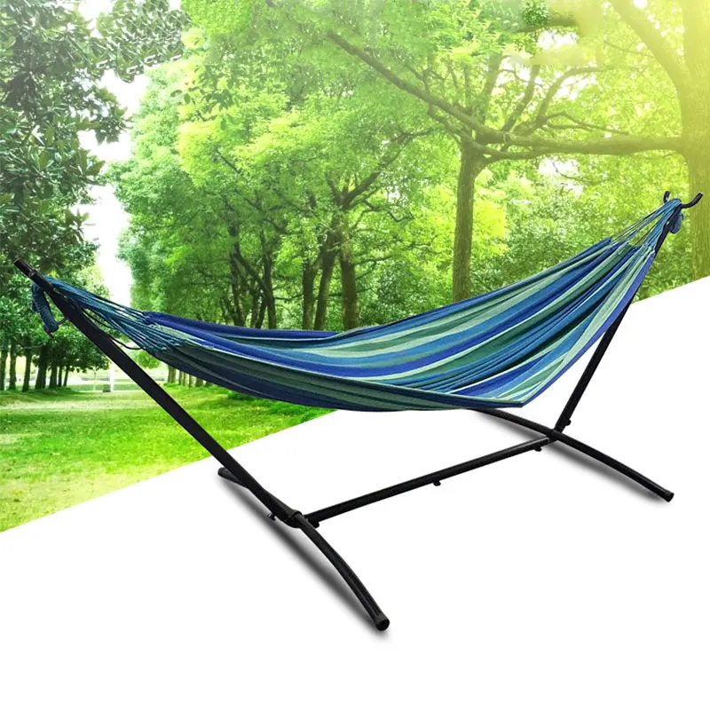 

Portable Outdoor Thicken Canvas Hammock Garden Swing Hammock Single Hanging Chair Bed Leisure Camping Travel Hammocks Striped