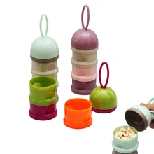 3-слойный для детских бутылочек, Портативный дозатор сухого молока Еда контейнер для хранения ювелирных изделий для детей детские закуски конфеты, продукты для хранения коробка нагрудники красный