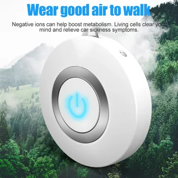 

Personal Air Purifier Necklace Wearable Mini Portable Negative Ion Generator for Adults Kids RT99