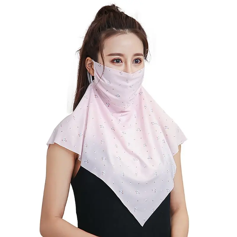 Outdoor Half Face Mask Windproof Dust-proof Sunshade Ice Silk Neck Cover Protector Masks Scarf