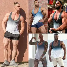 Спортивная мужская майка без рукавов, майка для бодибилдинга, спортивный жилет для фитнеса