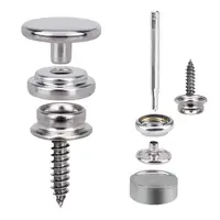 10/50sets Stainless Steel Marine Grade Canvas and Upholstery Boat Cover Snap Button Fastener Kit 15mm Screws Snaps with tool 2