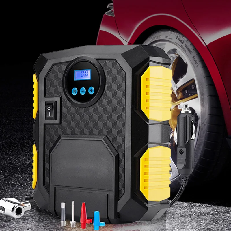 Compresseur d'air Portable pour pneus de voiture, 12 v DC, gonfleur  numérique pour pneus, 150 PSI - AliExpress