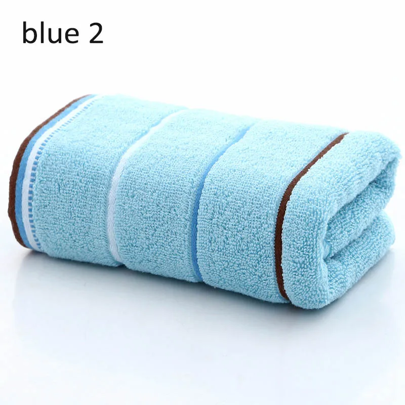 blue 2 1 шт. быстрое высыхание мягкое банное полотенце супер абсорбент хлопок толстое одноцветное полотенце для лица пляжное полотенце - Цвет: blue 2