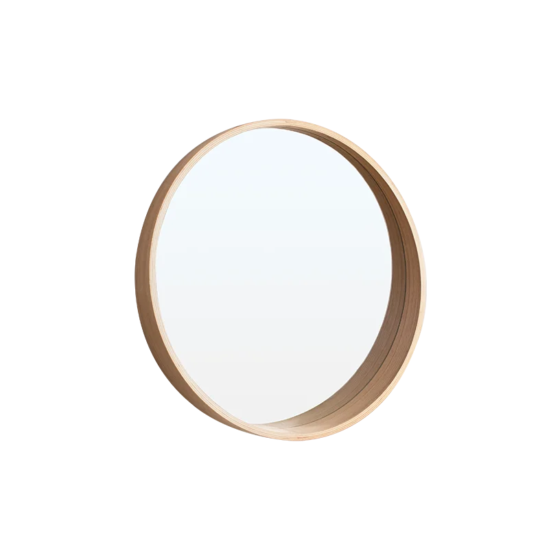 Japanese Style Solid Wood Round Mirror Hanging Mirror In Bathroom Decorative Mirrors Aliexpress