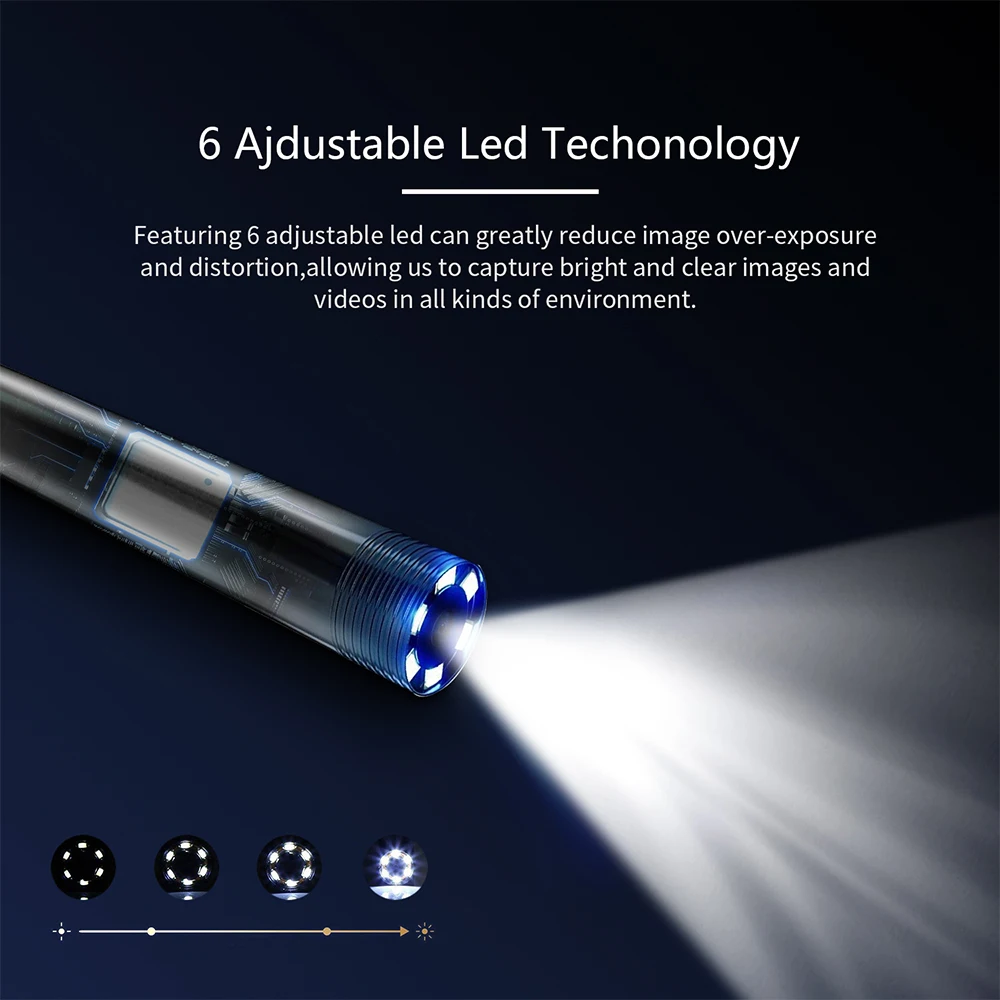 Endoscope Inskam130-5 WiFi Car Maintenance Waterproof USB Endoscope Durable 5.5mm Inspection Photos WiFi Endoscope