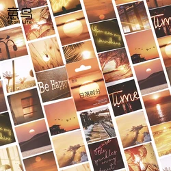 Sunset Scenery Phone Aesthetic Stickers Decoracion Scrapbooking Accessories Sticker Flakes Office School Supplies 46PCS