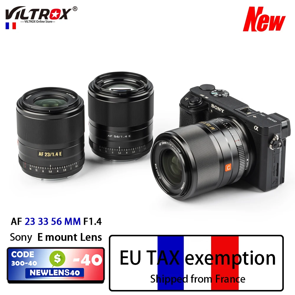 Viltrox 23Mm 33Mm 56Mm F1.4 E Obiettivo Con Messa A Fuoco Automatica Prime Grande Apertura Full Frame Lenti Prime Af Per Obiettivo Sony E Mount Obiett