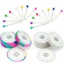 

40/240/480Pcs Sewing Needle Straight Needle Needle Color White Round Pearl Head Women Tailor Qui Stitch Needle