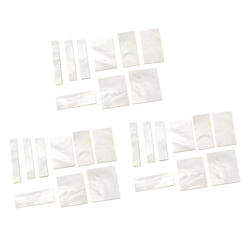 27Pcs Neck Inlay White Mother Of Pearl Blank For Guitar Mandolin Tools