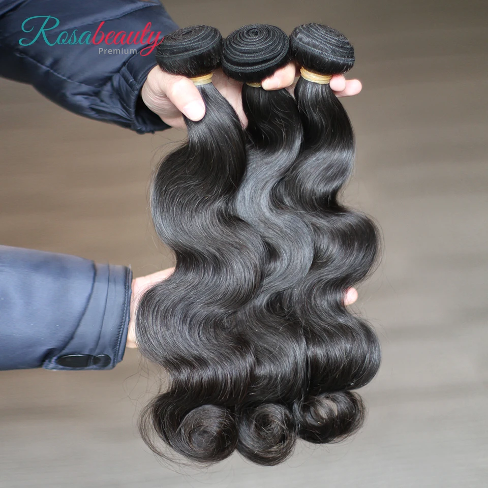[Rosabeauty] OneCut волосы для тела волна 8-28 30 дюймов P бразильские Remy человеческие волосы 1 пучок с толстым концом натурального цвета