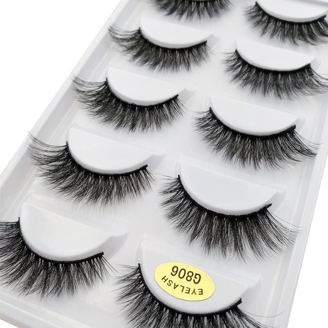 Pairs 3D Mink Hair Natural Cross False Eyelashes Long Messy Makeup Fake Eye Lashes Extension Make Up Beauty Tools maquiagem