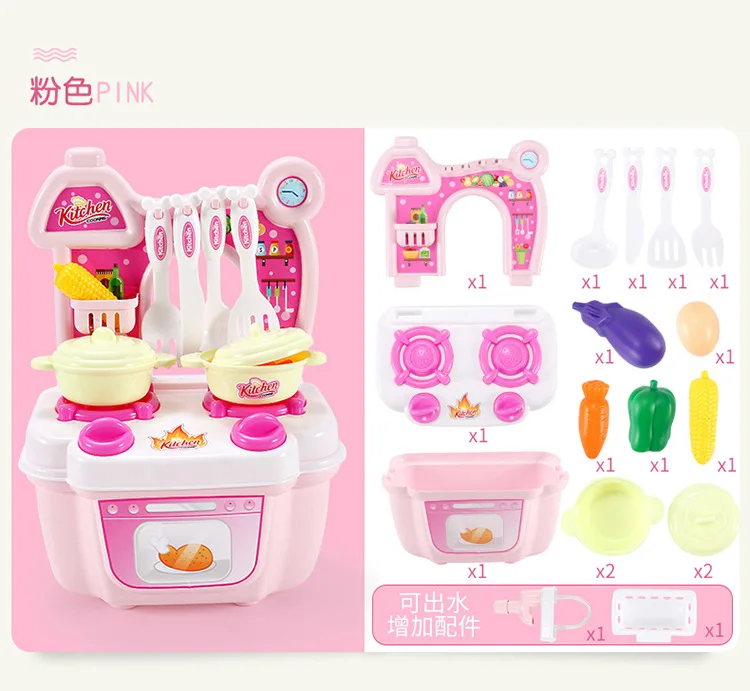 Игрушечный детский игровой домик, кухонная игрушка для детей 1-2-3 лет, кухонная утварь для девочек и мальчиков, модель кухонной утвари, кухонная посуда