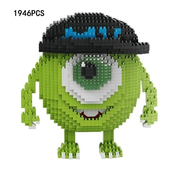 

Classic United States cartoon Monsters building bricks Mr. Q Michael Wazowski micro diamond block Mike nanobricks toys for gifts