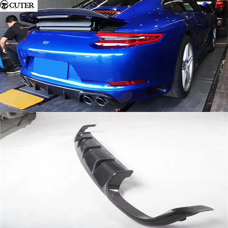 Diffusore Paraurti Posteriore In Fibra Di Carbonio 911 991.2 Per Porsche 911 Carrera 991.2 Kit Carrozzeria 16-18