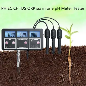 

Temperature Backlight ORP EC CF TDS PPM Multi Parameter Water Quality Combo Digital Display Pool 6 In 1 PH Meter Professional