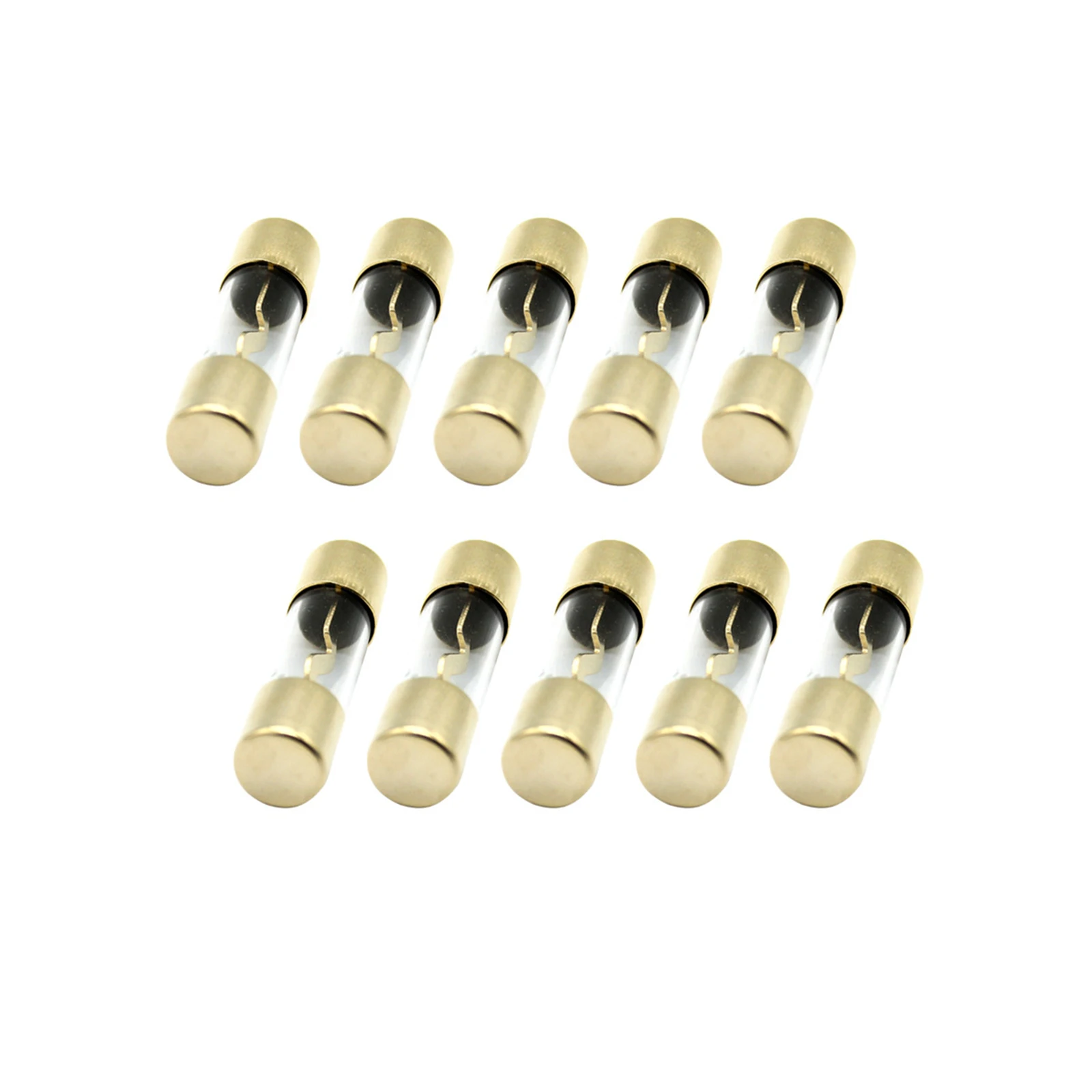 

10PCS AGU 5AU FUSE 32V 10*38mm 60A 80A 100A Gold Plated Glass Car Audio Fuse