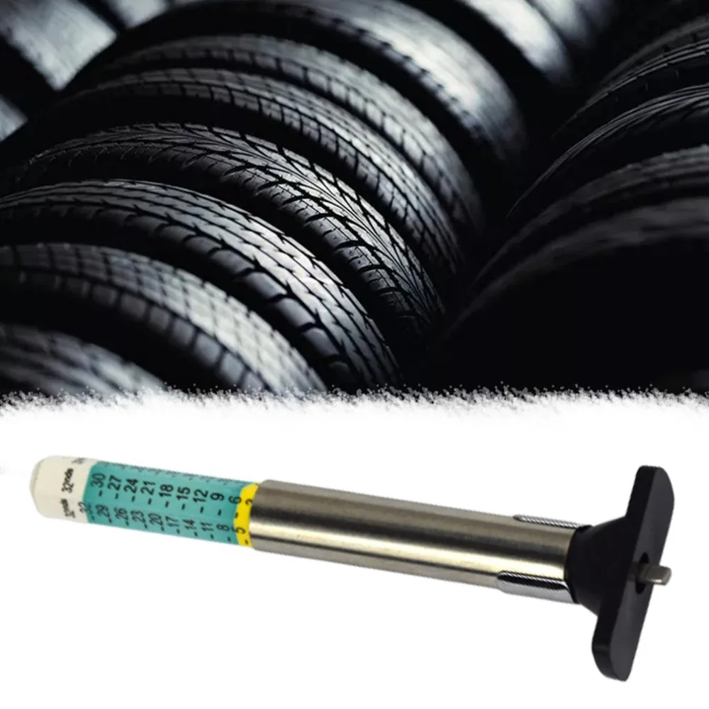Новая ручка для измерения глубины шин с цветовым кодом, универсальный инструмент для измерения глубины протектора шин, цилиндрический измерительный инструмент 0-25 мм