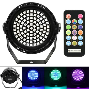 

91 LED 20W Colorful Mini Strobe Stage Effect Light Round Flash Light with DMX-512 Signal Control / RDM / Remote Control