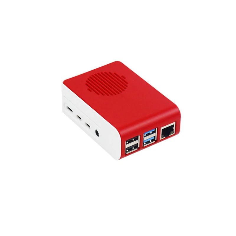 Для Raspberry Pi 4 чехол ABS чехол корпус с светодиодный вентилятор охлаждения с бликами для Raspberry Pi 4 Модель B Pi4 RPi4 Чехол Коробка