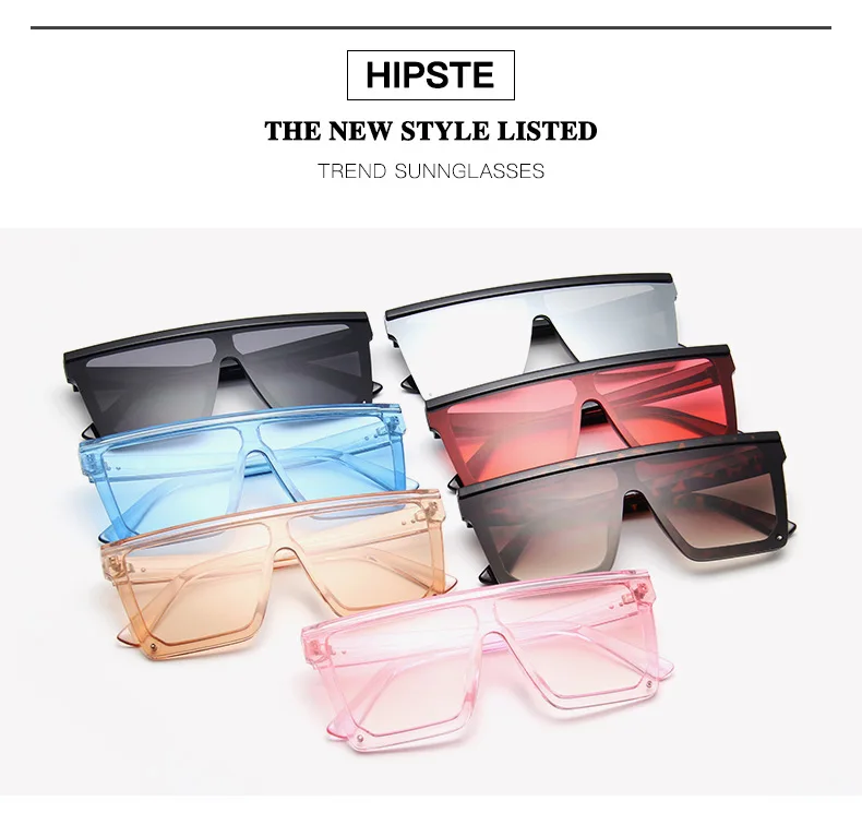 Luxury Flat Top Square Sunglasses Women Men Celebrity Sun Glasses Driving Superstar Brand Designer Vintage Female Sunglass