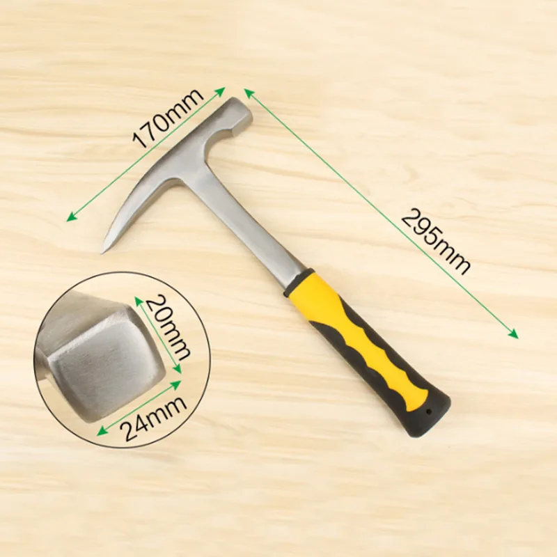 

Multifuctional Hand Tool Sharp Mouth Geogogy Hammers Mine Exploration Survey Durable Rock Pick Geology Tool With Rubber Handle