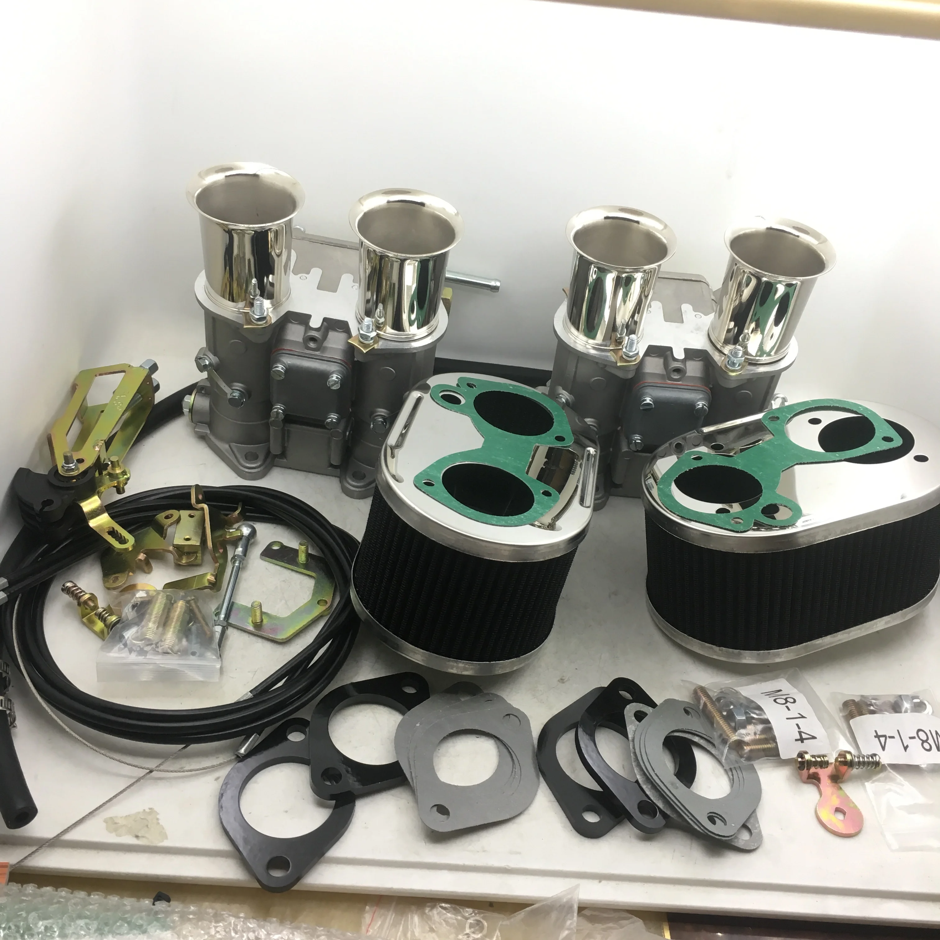 SherryBerg TWIN FAJS 기화기 키트, 공기 필터 연결 키트, 많은 Eengines Rep. Weber 키트, 48 dcoe 48 DCOE 기화기
