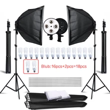 

50x70CM Softbox Lighting Kit Photography Continuous Light Soft Box With 8PCS E27 Socket Lighting Bulbs For Dynamic Photo Studio