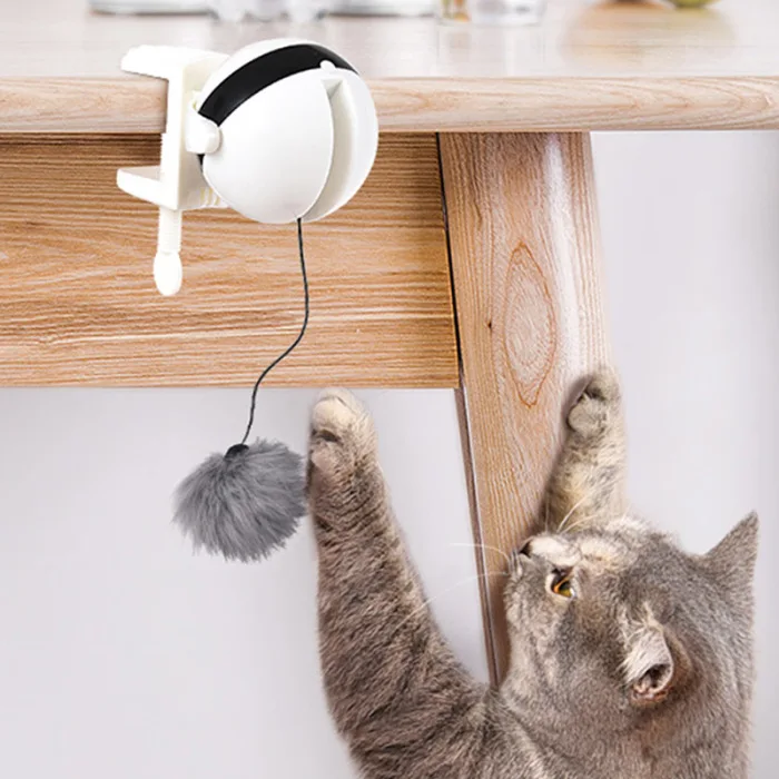 Self Playing Cat Toy Cat Teaser Automatic Lifting Electric Ball with Fluffy Ball E2S