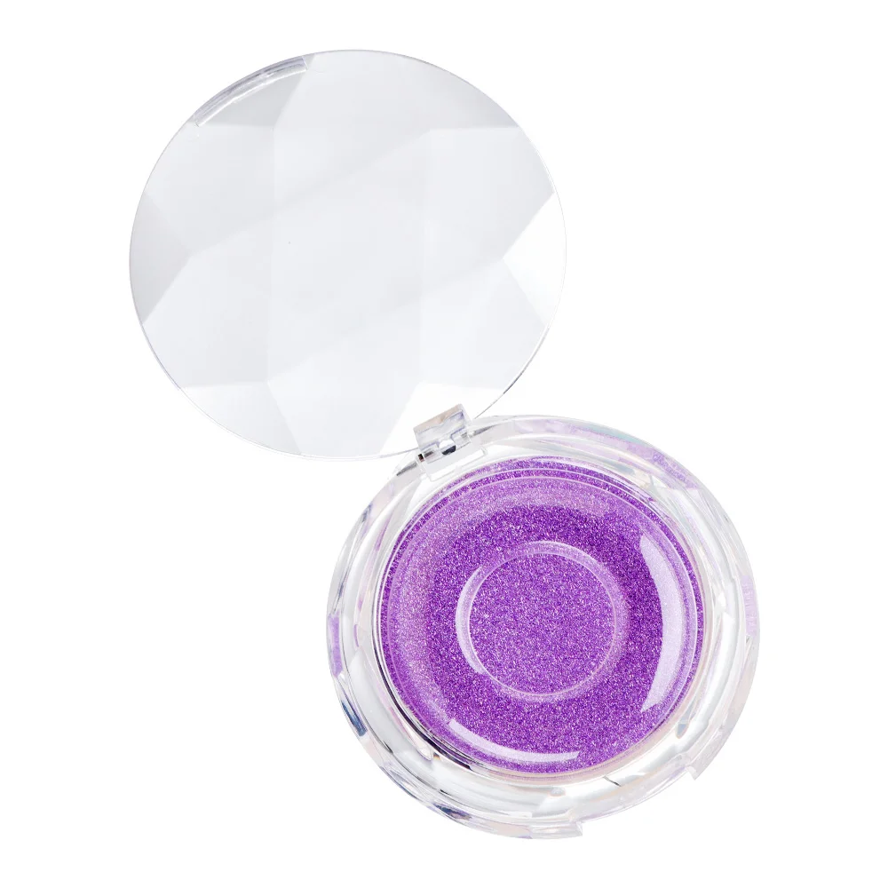 Purple Professional Empty False Eyelash Laser Glitter Care Storage Case Box Container Holder Compartment Tool Kit Makeup Storage - Color: Purple