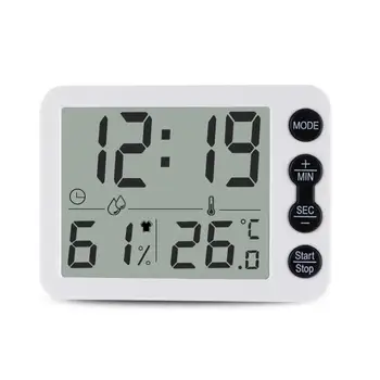 

Electronic Hygrometer Thermometer Home Baby Room Large Screen Alarm Timer Digital Display Humidity Gauge Indicator Thermometer
