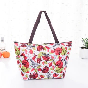 

Women School Portable Insulated Printed Lunch Bag Cooler Food Storage Tote Container Office Large Capacity Picnic Oxford Cloth
