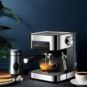 

220V Automatic Espresso Coffee Maker Machine Express Electric Foam Coffee Maker Milk Foamer Frother 1.5L Water Tank Coffeeware
