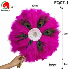 FQ07 5 шт./Сумка- Африканский Традиционный Тип мягкий перо Sequince ручной вентилятор и золотая ручка танцующие вентиляторы для вечерние и свадебные