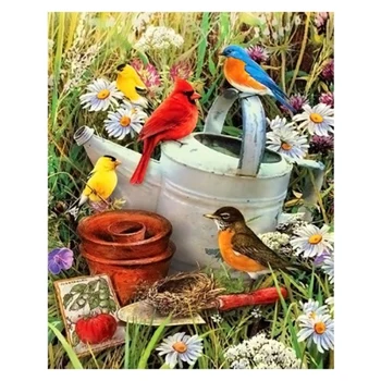

DIY Full Square Diamond Painting Flowers and Birds Embroidery Cross Stitch Rhinestone Home Decor
