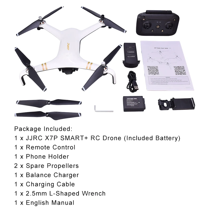 JJRC X7P умный Радиоуправляемый Дрон с GPS 5G wifi 1 км FPV 4K позиционирование камера двухосный карданный Радиоуправляемый Дрон Квадрокоптер Flight 25mins черный/белый