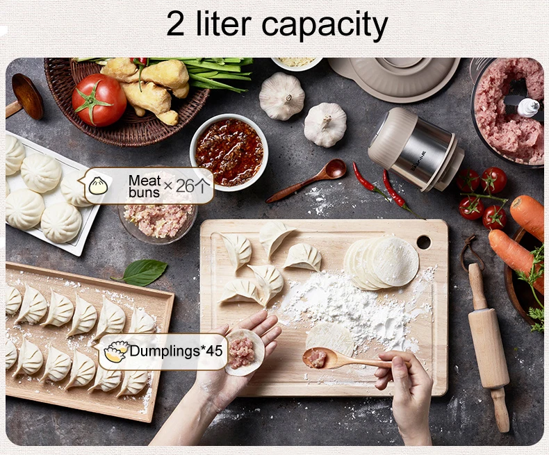 Trituradora de carne eléctrica mezcladora de procesador de alimento totalmente automatica para el hogar