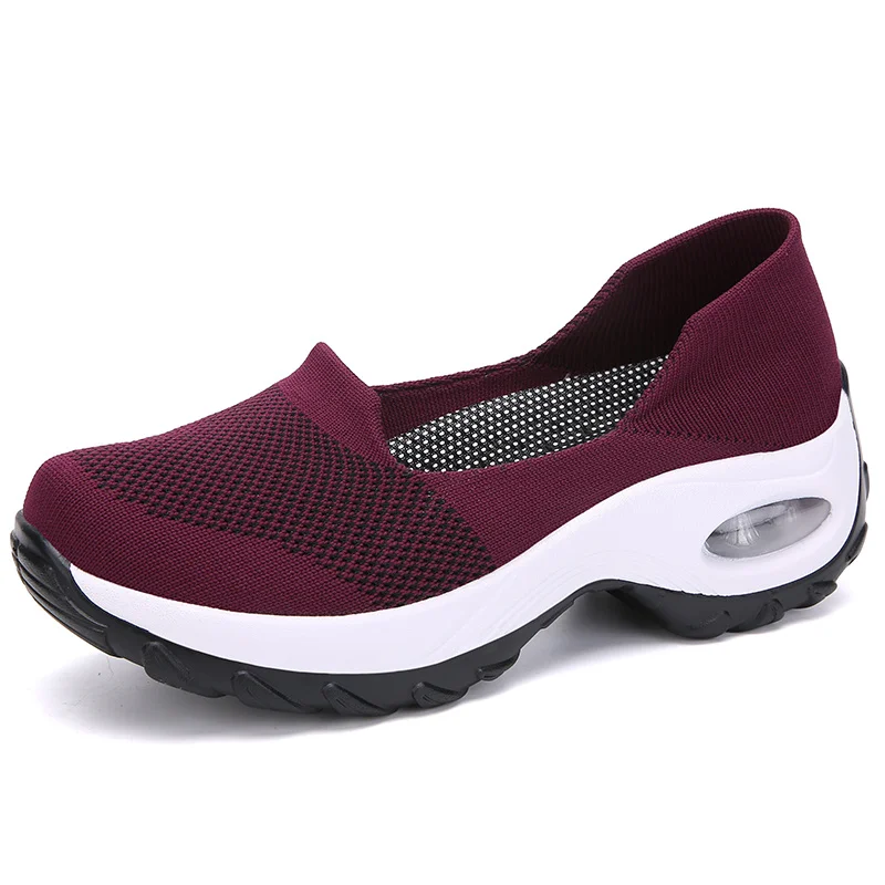 ZORQ Chaussures à Enfiler Femme - Sneakers Confort Avec Coussin D'air - Tennis, Running Et Gym