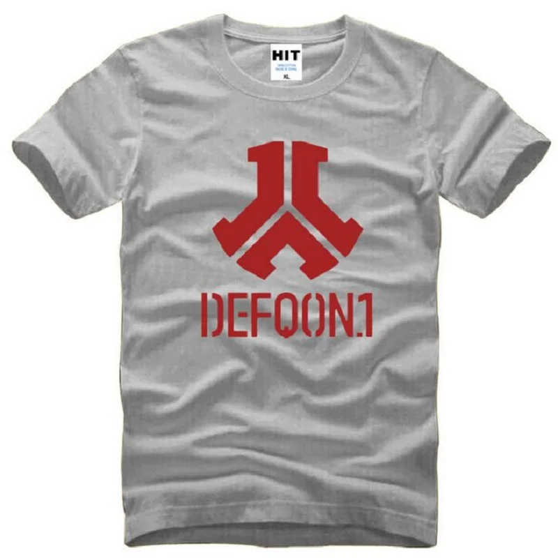 Футболка Felpa Defqon 1 мужская с принтом стильная тенниска из хлопка коротким рукавом