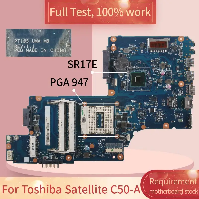 Материнская плата для ноутбука Toshiba Satellite C50 A SR17E DDR3L PT10S REV.1.1 материнская полный